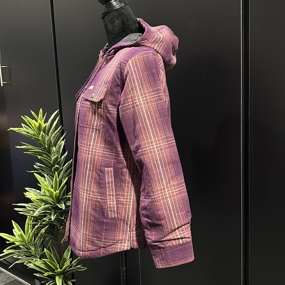 Ariat Rebar Flannel Hooded Shacket,shirt/jacket snap front,pockets,warm workwear - Picture 3 of 14